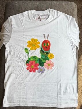 Women’s White Colorful Caterpillar & Flowers